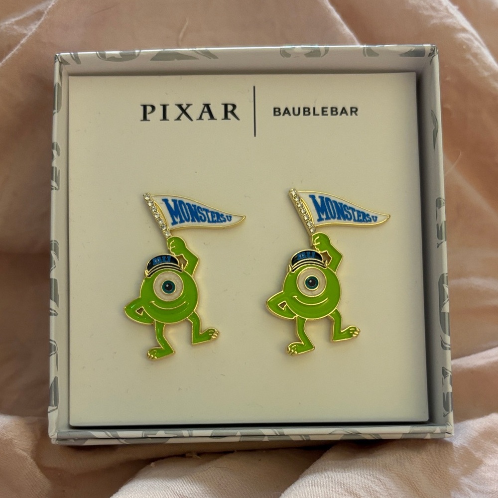 Monsters Inc. Pixar | Baublebar Mike Wasowski Earrings NWT